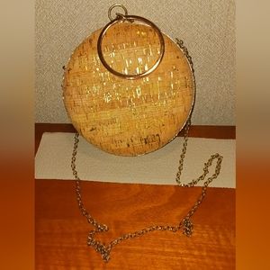 Alessia cork round clutch